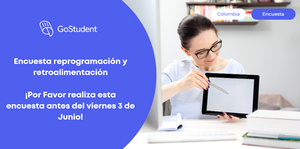 Encuesta de retroalimetación y reprogramación GoStudent
